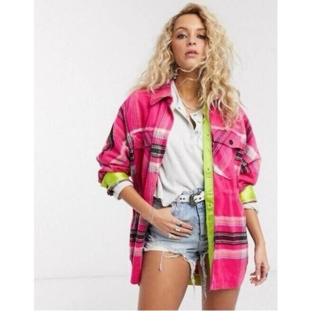 We The Free Pink Down for You Shacket size small